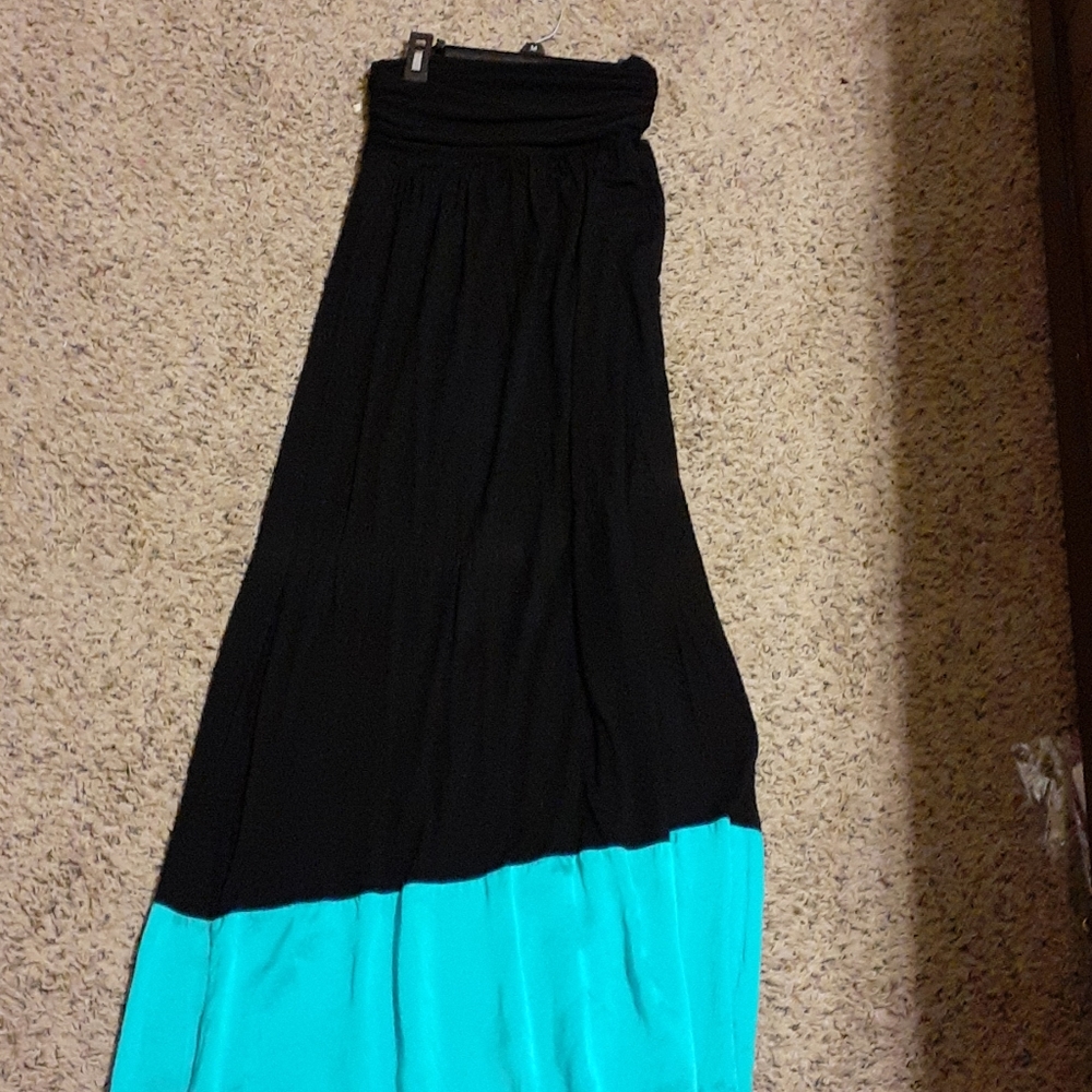 Strapless maxi dress